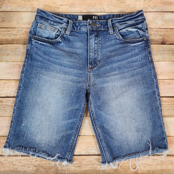 Kut From The Kloth Sophie High Rise Bermuda Denim Shorts - Picture 2 of 5